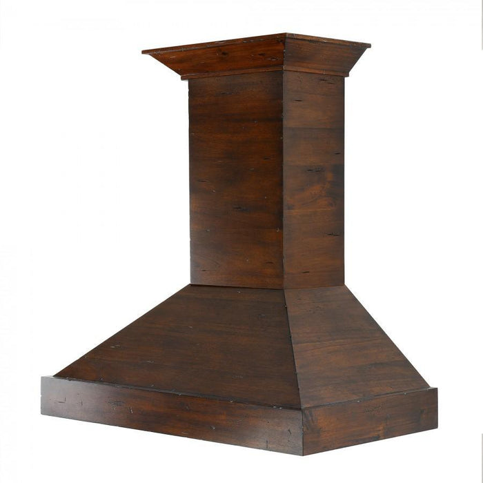 ZLINE 36 in. Designer Wooden Wall Mount Range Hood in Walnut, KBRR-36