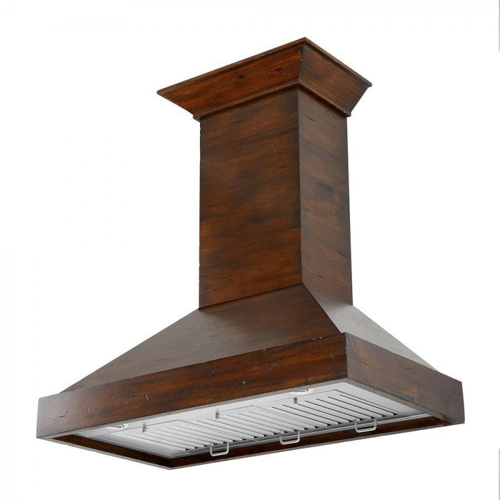 ZLINE 48 in. Designer Wooden Wall Mount Range Hood in Walnut, KBRR-48