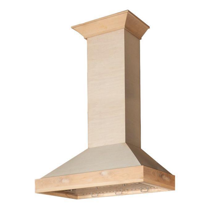 ZLINE 36 in. Unfinished Wooden Wall Range Hood, KBUF-36