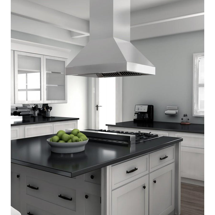 ZLINE Remote Blower Island Mount Range Hood in Stainless Steel (597i-R)