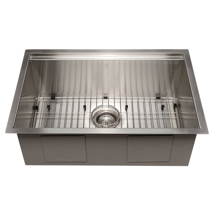 ZLINE 27 in. Garmisch Undermount Single Bowl Kitchen Sink with Bottom Grid and Accessories (SLS)