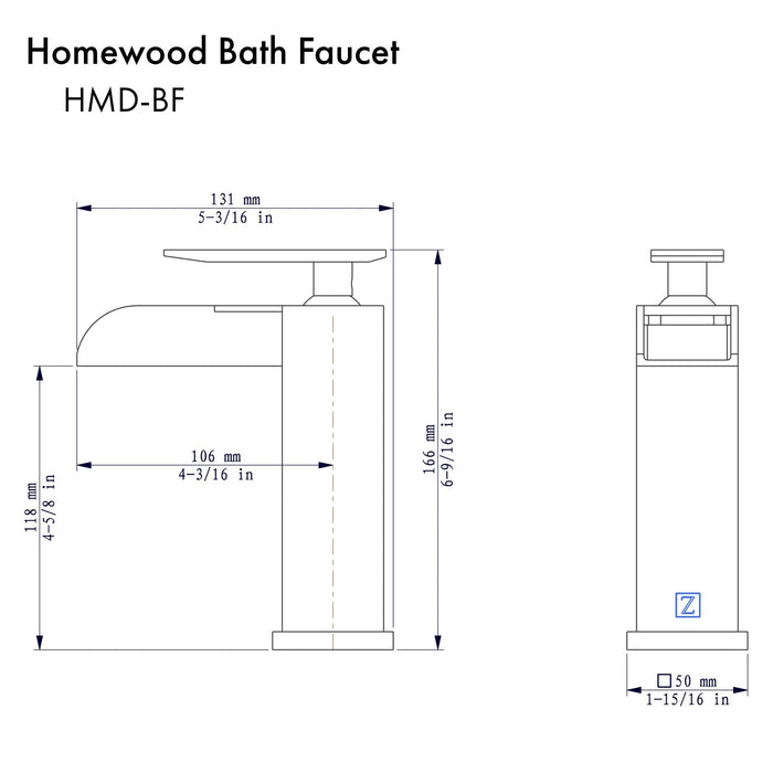 ZLINE Homewood Bath Faucet in Chrome (HMD-BF-CH)