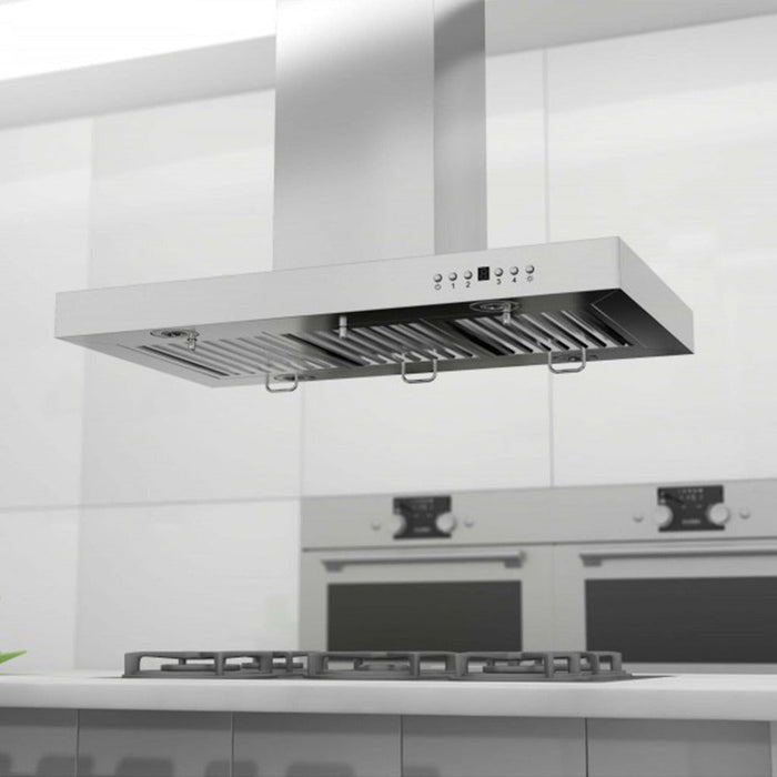 ZLINE Convertible Vent Island Mount Range Hood in Stainless Steel (KE2i)