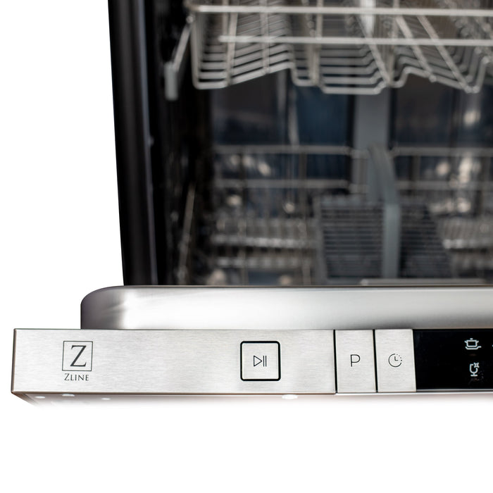 ZLINE 24 in. Top Control Dishwasher with Blue Matte Panel and Modern Style Handle, 52dBa (DW-BM-H-24)