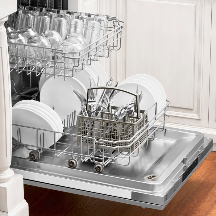 ZLINE 18 in. Top Control Dishwasher in DuraSnow® Stainless Steel with Stainless Steel Tub, DW-SN-18