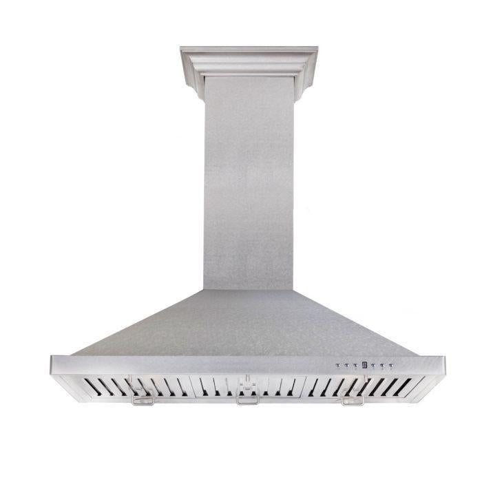 ZLINE 36 in. DuraSnow® Finished Stainless Steel Wall Mount Range Hood, 8KBS-36