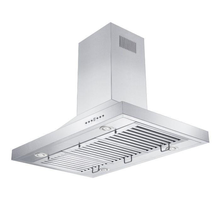 ZLINE 36 in. Remote Dual Blower Stainless Island Range Hood, GL2i-RD-36