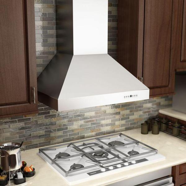 ZLINE 42 in. Professional Ducted Wall Mount Range Hood in Stainless Steel, 667-42