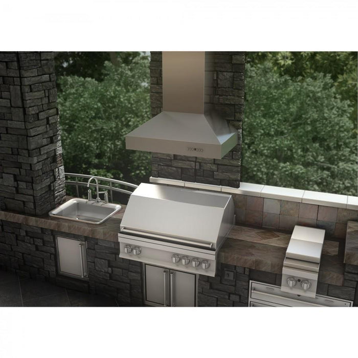 ZLINE 60 in. Ducted Wall Mount Range Hood in Outdoor Approved Stainless Steel, 697-304-60