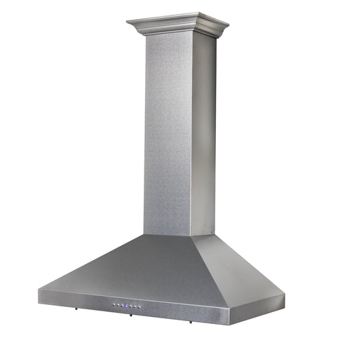 ZLINE Wall Mount Range Hood in Fingerprint Resistant Stainless Steel (8KL3S) 30 Inch side.