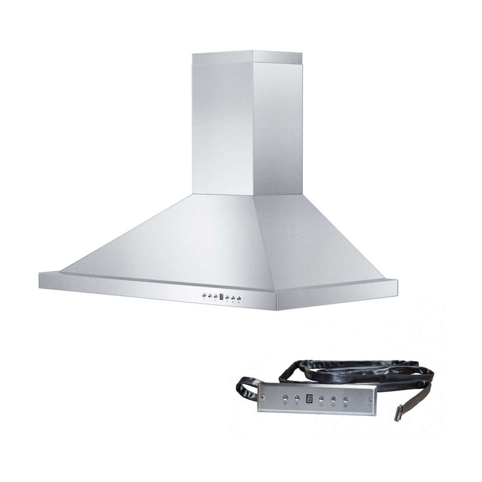 ZLINE 30 in. Kitchen Package with Stainless Steel Gas Range, Convertible Vent Range Hood and Microwave Drawer