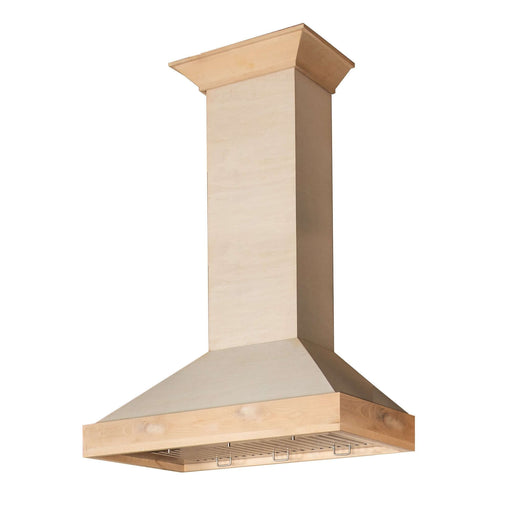 ZLINE Ducted Unfinished Wooden Wall Mount Range Hood (KBUF) 30 Inch