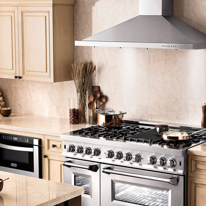 ZLINE 24" Convertible Wall Mount Range Hood in Stainless Steel with Charcoal Filters, KB-CF-24