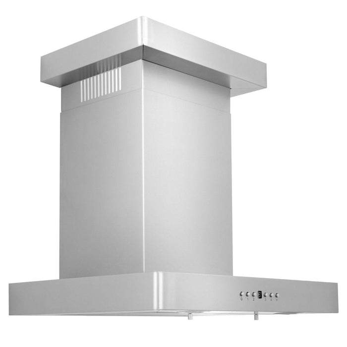 ZLINE Convertible Vent Wall Mount Range Hood in Stainless Steel with Crown Molding (KECRN) 24 inch