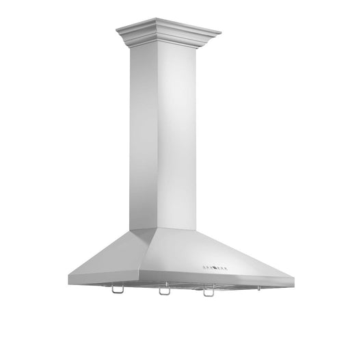 ZLINE Convertible Vent Wall Mount Range Hood in Stainless Steel with Crown Molding (KL2CRN) 30 Inch