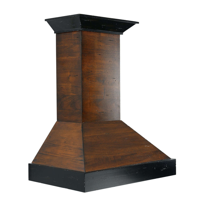 ZLINE 30 in. Convertible Vent Wooden Wall Mount Range Hood in Antigua and Walnut (KBAR-30)