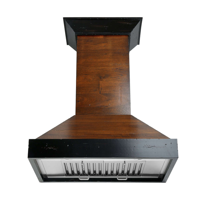 ZLINE 30 in. Convertible Vent Wooden Wall Mount Range Hood in Antigua and Walnut (KBAR-30)