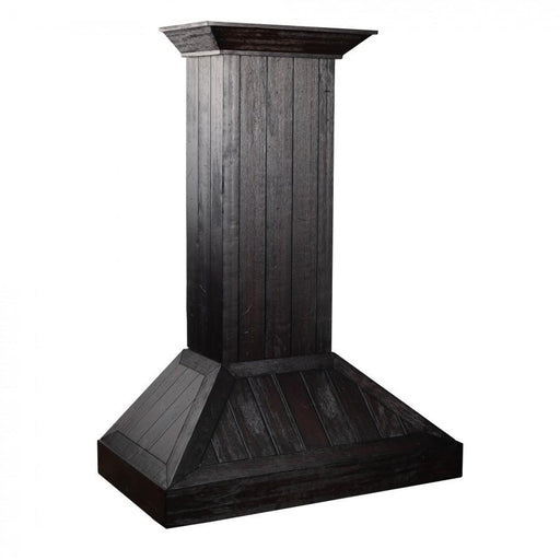 ZLINE Wooden Wall Mount Range Hood In Rustic Dark Finish - Includes Motor (KPDD) 30 Inch