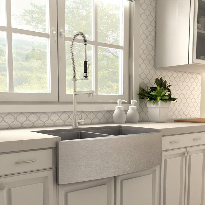 ZLINE Van Gogh Pull Down Spring Kitchen Faucet with Pot Filler in Brushed Nickel (VNG-KF-BN)