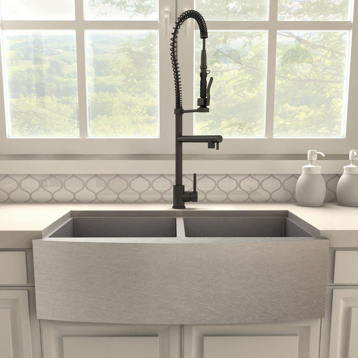 ZLINE Van Gogh Pull Down Spring Kitchen Faucet with Pot Filler in Matte Black (VNG-KF-MB)