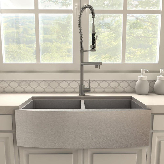 ZLINE Van Gogh Pull Down Spring Kitchen Faucet with Pot Filler in Gun Metal (VNG-KF-GM)