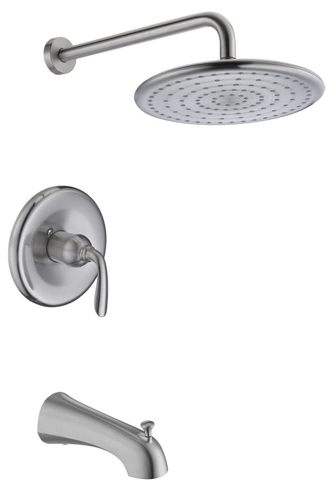 Meno Series Single-Handle 1-Spray Tub and Shower Faucet in Brushed Nickel