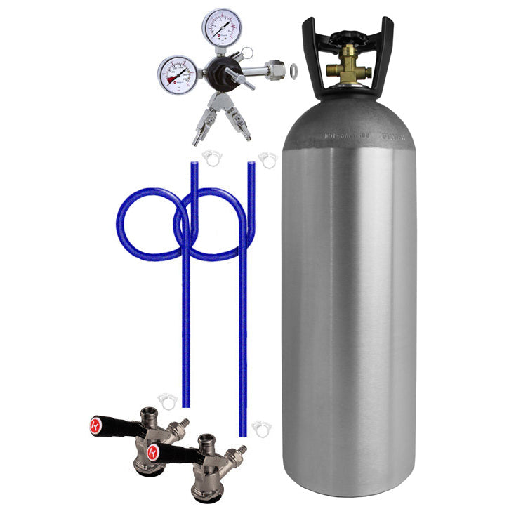 Dual Tap Direct Draw Kit with 20 lb. CO2 Tank