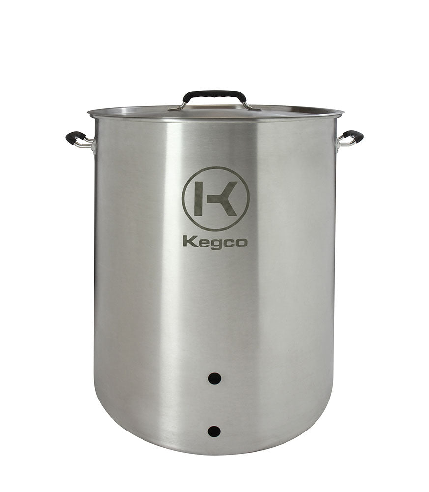 30 Gallon Brew Kettle with Thermometer and 3-Piece Ball Valve