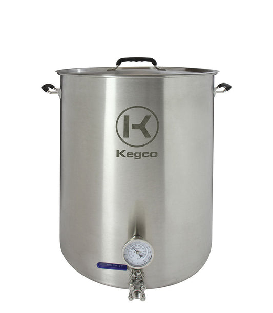 30 Gallon Brew Kettle with Thermometer and 3-Piece Ball Valve