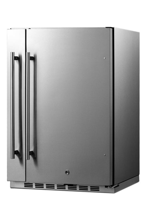 SUMMIT Shallow Depth 24" Wide Built-In All-Refrigerator With Slide-Out Storage Compartment