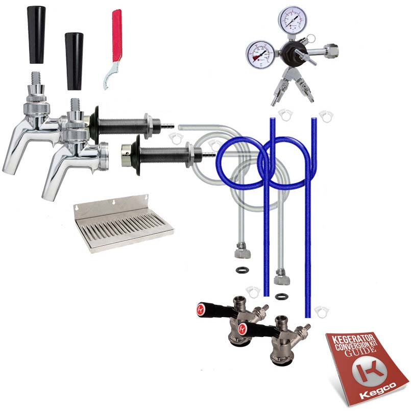 Premium Dual Tap Door Mount Kegerator Conversion Kit without Tank