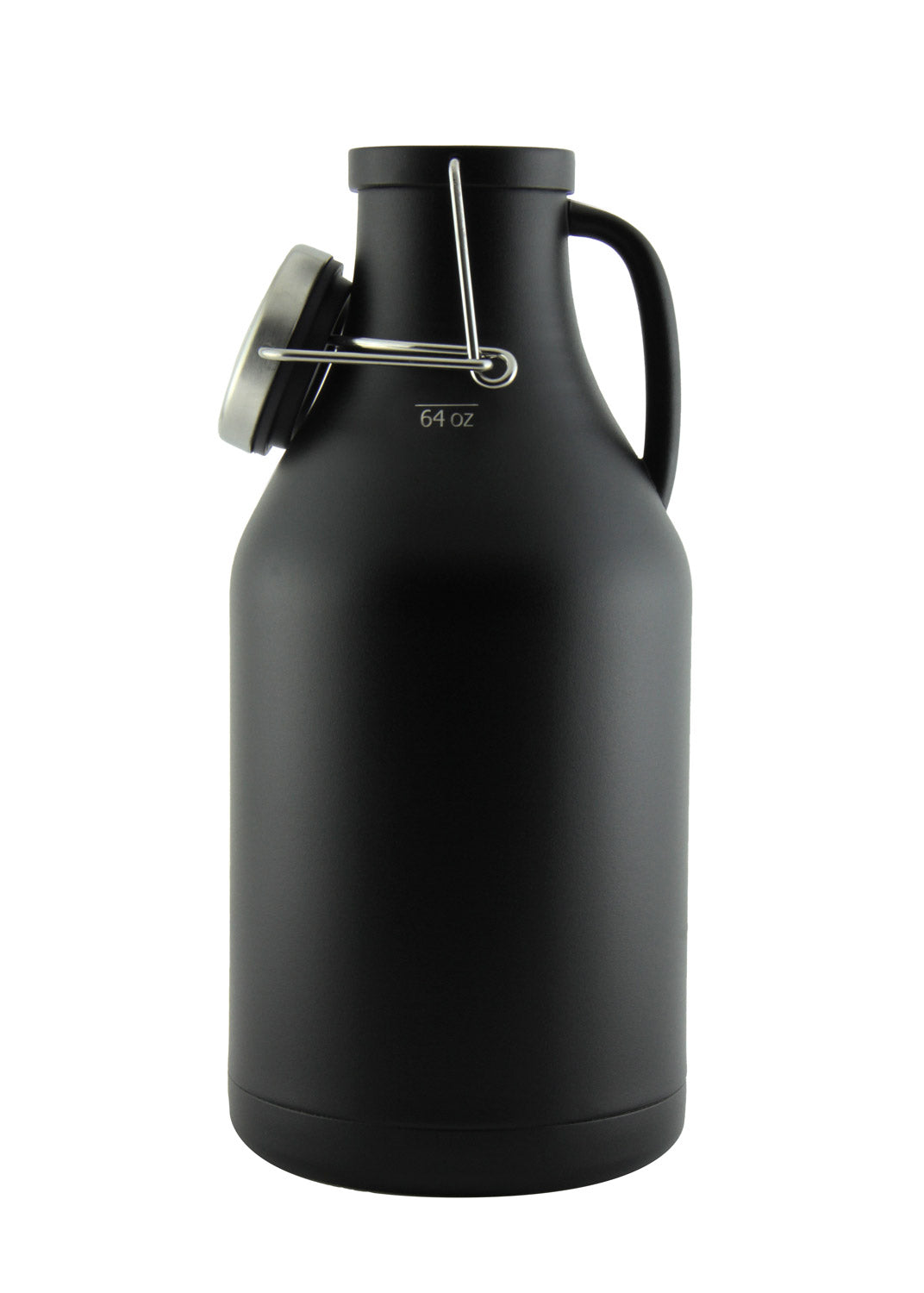 64-oz. Black Beer Growler with 4 16-oz. Stainless Steel Pint Glasses