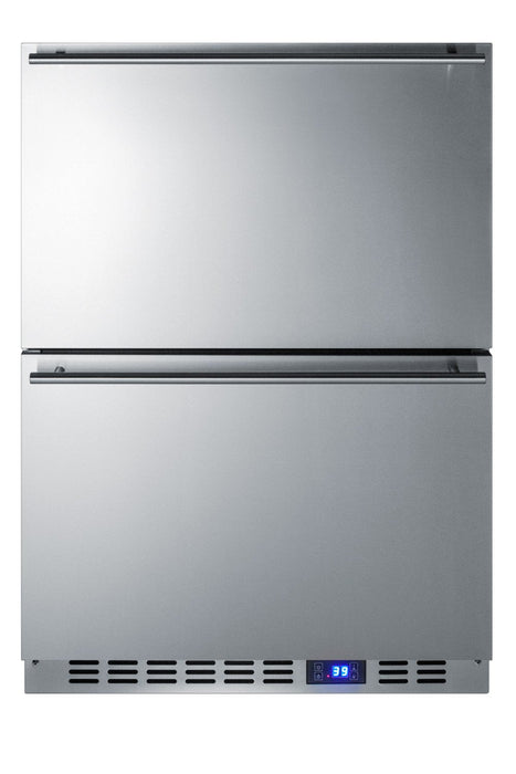 SUMMIT 24" Wide Built-In 2-Drawer All-Refrigerator