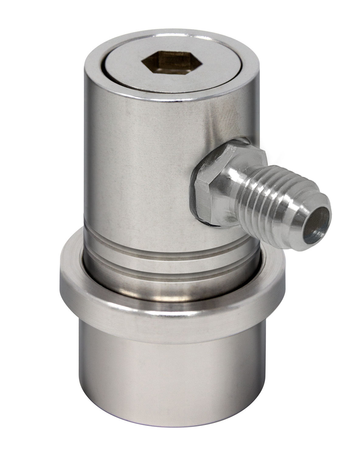 Gas In Ball Lock Quick Disconnect Coupler - 1/4" Threaded MFL - 304 Stainless Steel