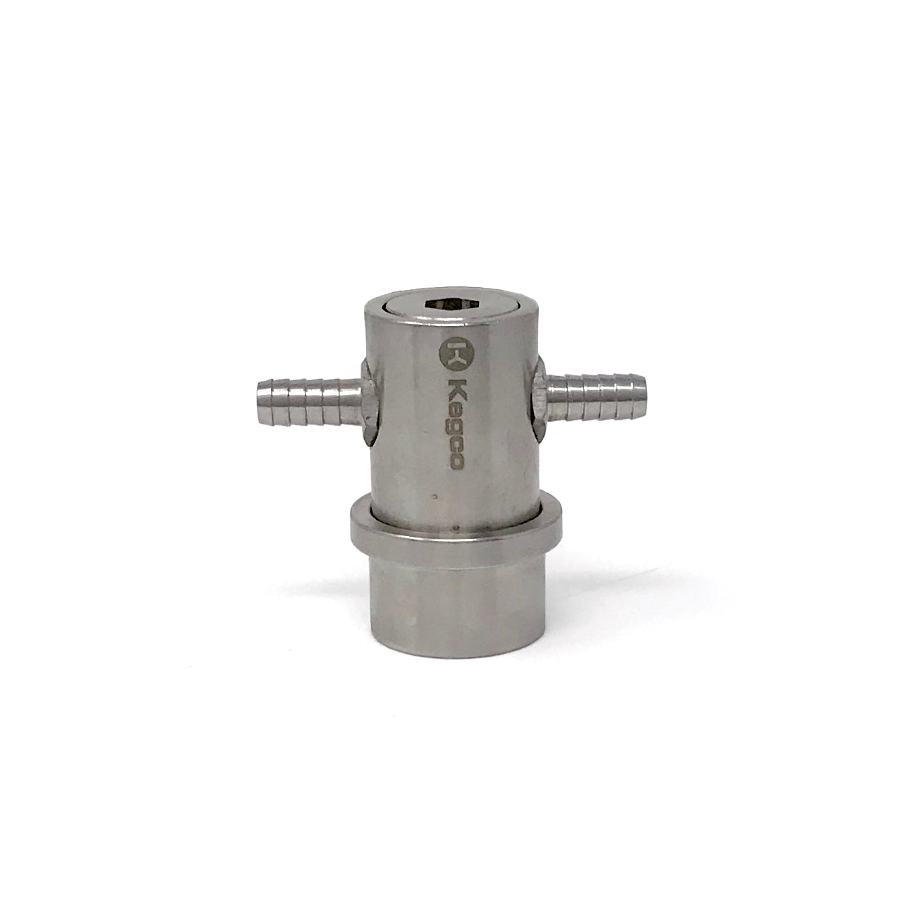 Kegco KM-DCBL-L Stainless Steel Custom Double Barbed Liquid Out Ball Lock Coupler