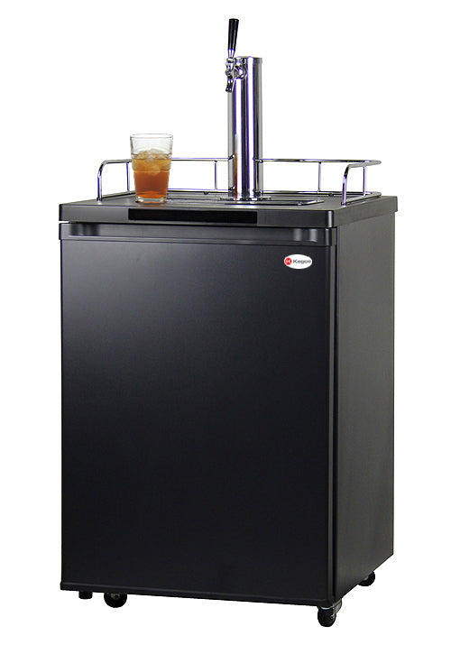 24" Wide Kombucha Single Tap Black Kegerator