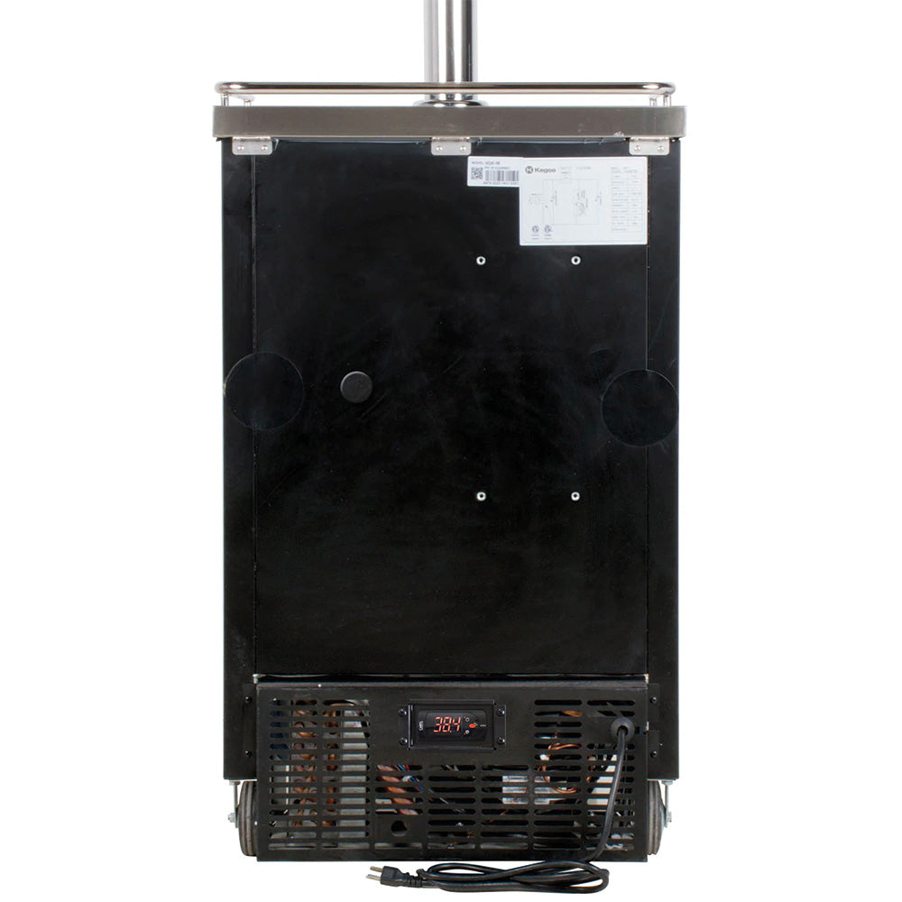 24" Wide Kombucha Dual Tap Black Commercial Kegerator