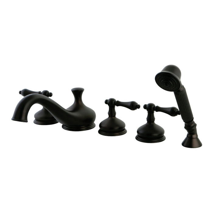 Kingston Brass Restoration Roman Tub Faucet with Hand Shower