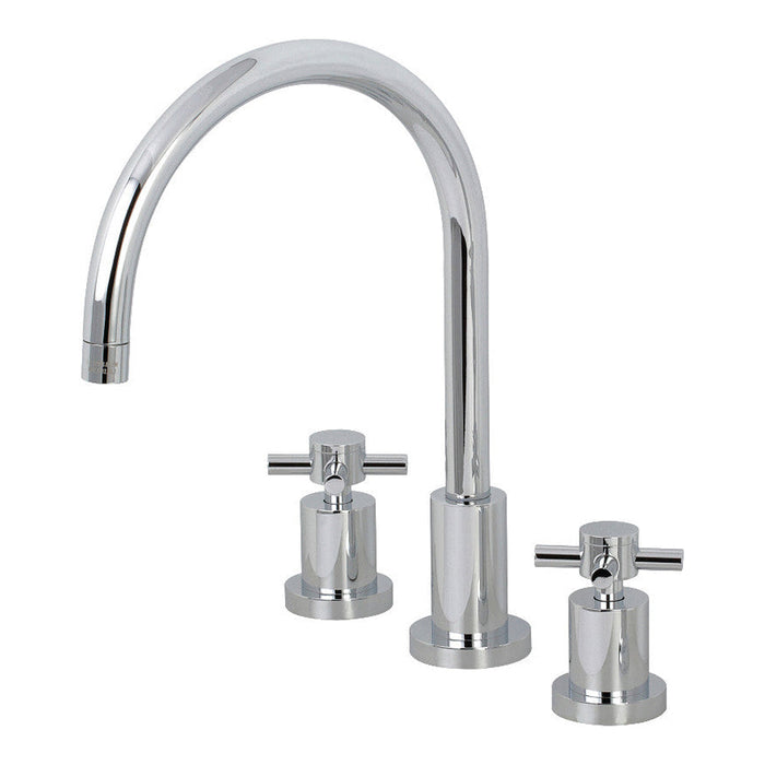 Kingston Brass Widespread Kitchen Faucet, Polished Chrome