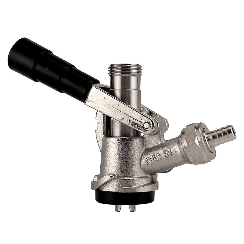 S System Keg Tap Coupler with Black Lever Handle - Set of 6