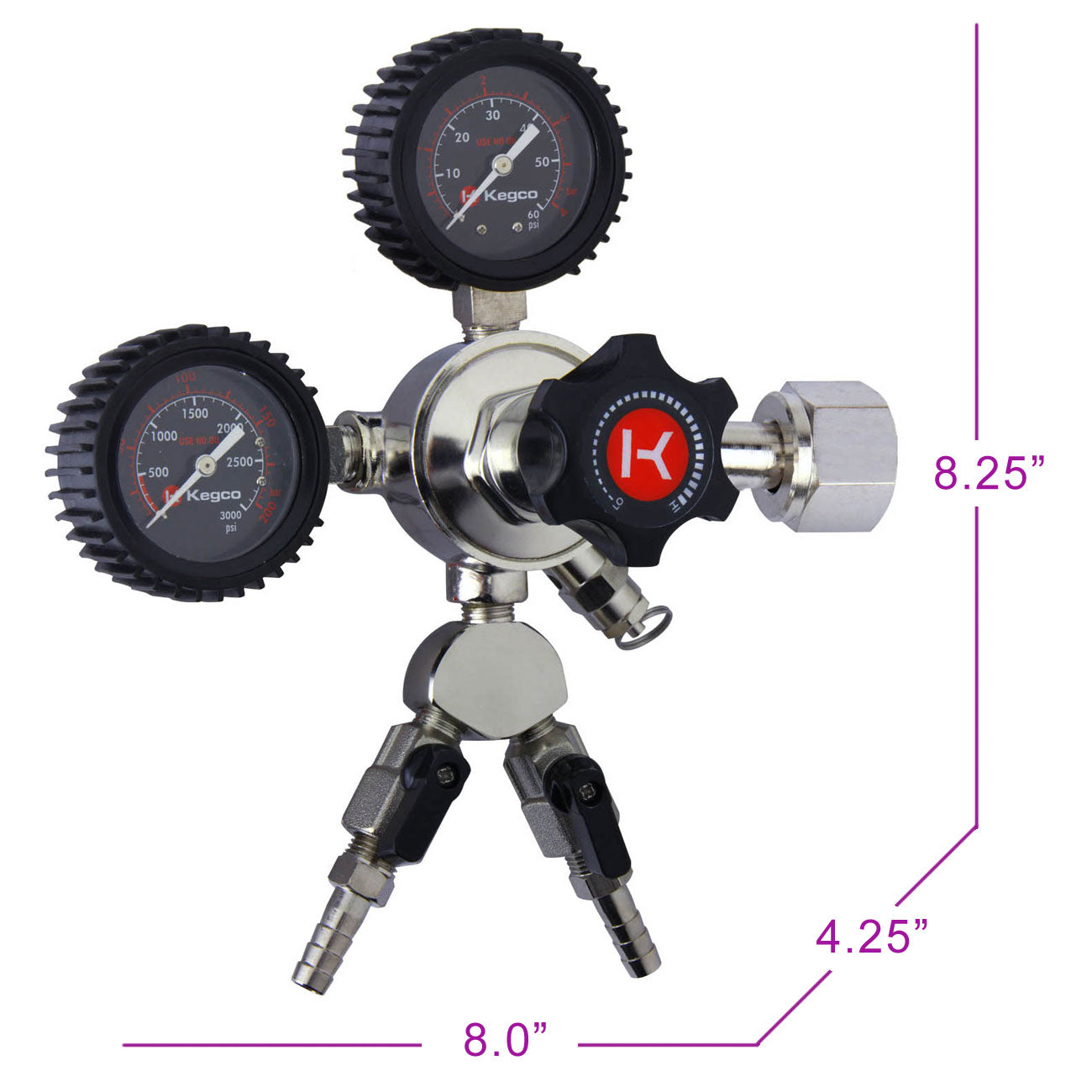 Elite Series Double Gauge Two Product CO2 Regulator