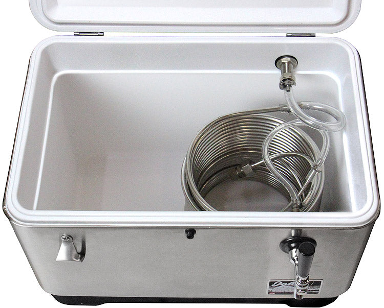 Stainless Steel Single Tap 54 Qt. Beer Jockey Box with Side Mounted Faucet