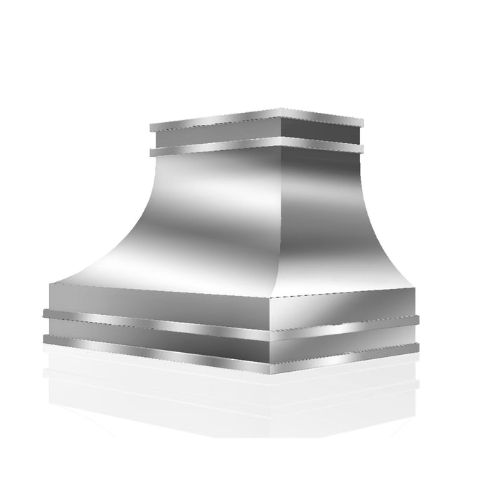 Kitchen Kandy Stockard Collection Wall Mount Range Hood with ZLINE Insert in Brushed Stainless Steel with Accents and Size Options (STK-SS)