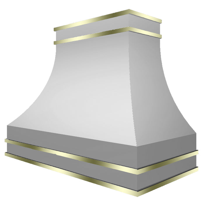 Kitchen Kandy Stockard Collection Wall Mount Range Hood with ZLINE Insert in Matte Stainless Steel with Accents and Size Options (STK-MS)