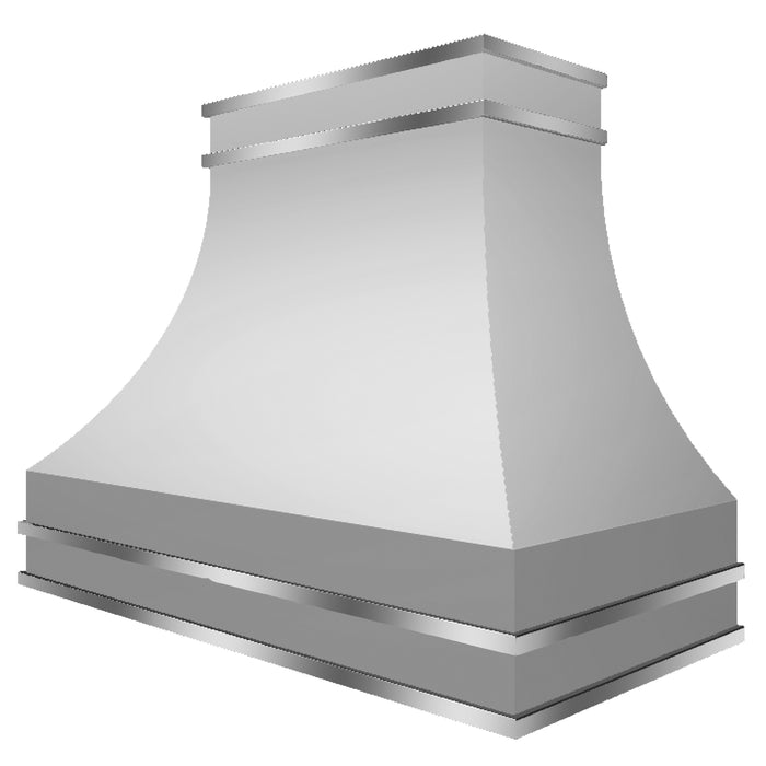 Kitchen Kandy Stockard Collection Wall Mount Range Hood with ZLINE Insert in Matte Stainless Steel with Accents and Size Options (STK-MS)