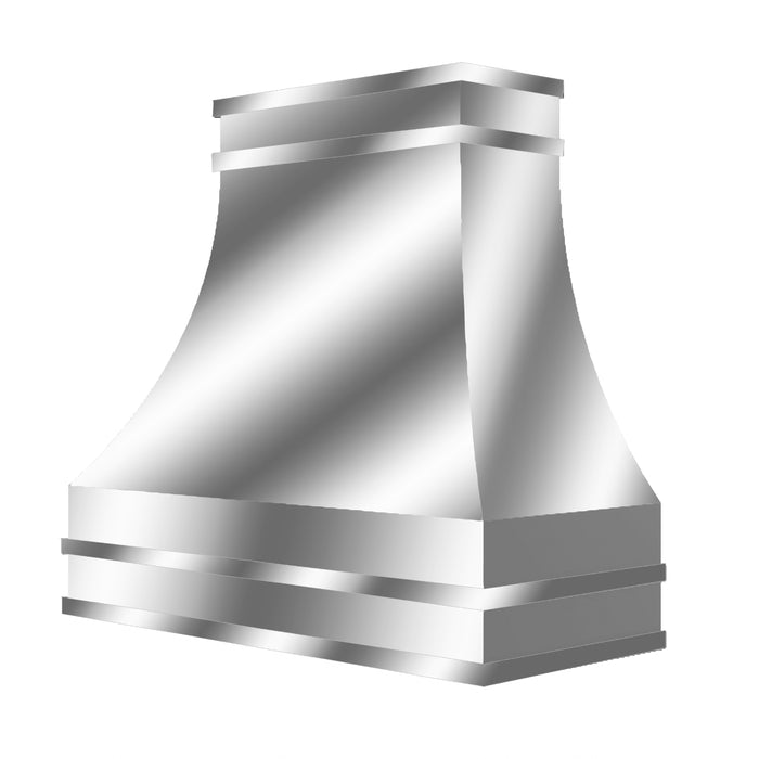 Kitchen Kandy Stockard Collection Wall Mount Range Hood with ZLINE Insert in Brushed Stainless Steel with Accents and Size Options (STK-SS)