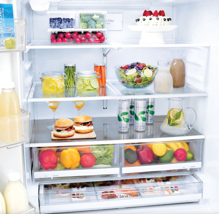 LG 36 Inch 3-Door French Door Refrigerator in Stainless Steel 22 Cu. Ft. (LFXC22526S)