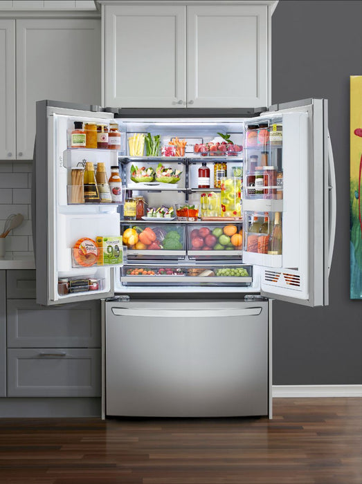 LG 36 Inch Counter-Depth French Door Refrigerator in Stainless Steel 24 Cu. Ft. (LRFVC2406S)