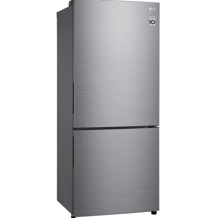 LG 28 Inch Bottom Freezer Refrigerator in Platinum Silver 14.7 Cu. Ft. (LBNC15231V)