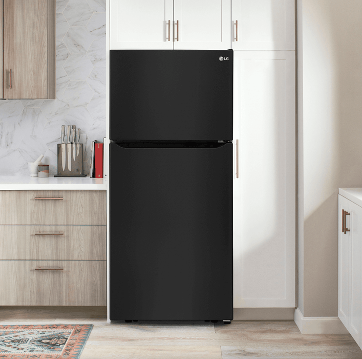 LG 30 Inch Top Freezer Refrigerator in Black 20 Cu. Ft. (LTCS20020B)